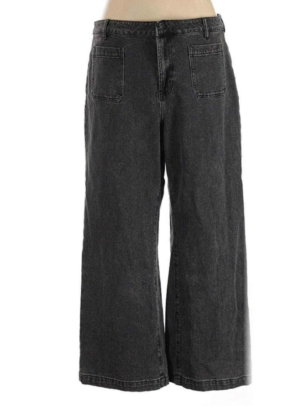 ELOQUII Wide Leg Women's Jeans - Black